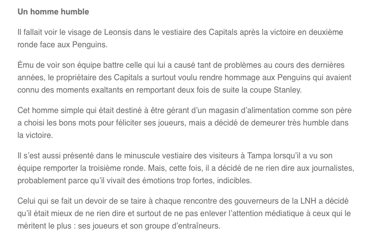 Ted Leonsis a failli MOURIR...et aujourd'hui...