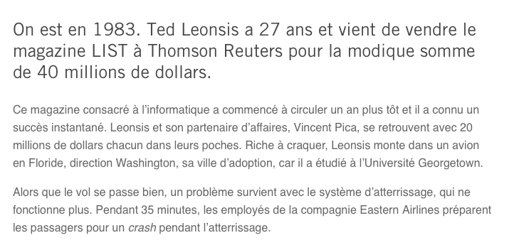 Ted Leonsis a failli MOURIR...et aujourd'hui...