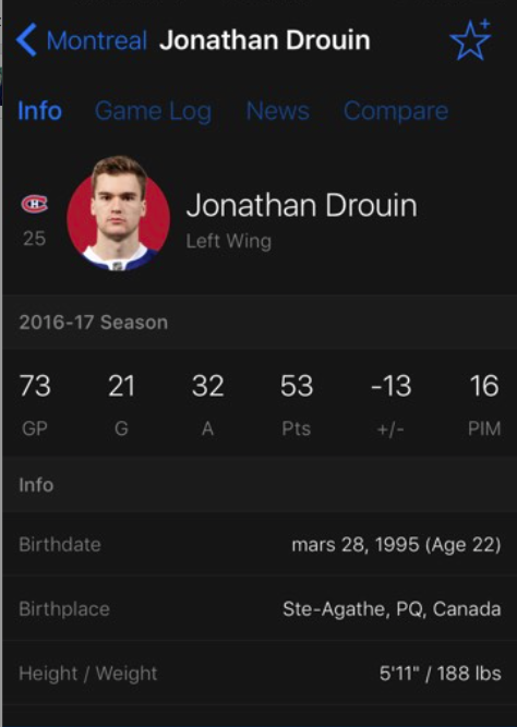 THE SCORE donne le numéro 25 à Jonathan Drouin..