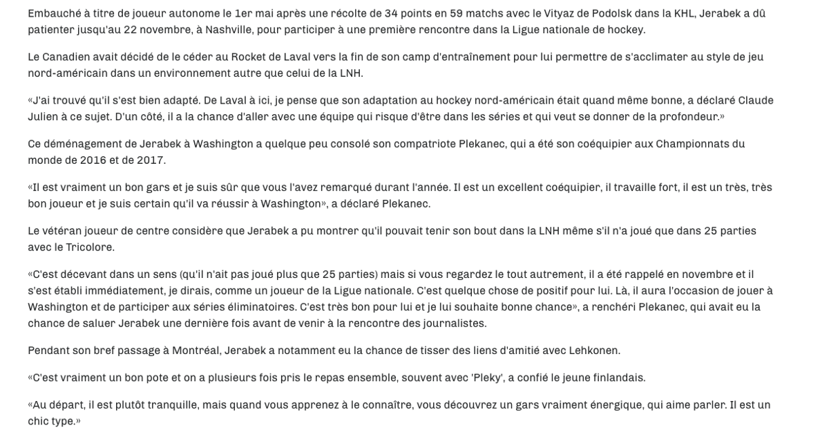  Tomas Plekanec et Artturi Lehkonen critiquent SUBTILEMENT Marc Bergevin..