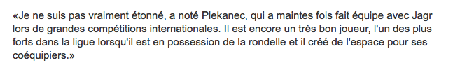 Tomas Plekanec lance un MESSAGE SUBTIL à Marc Bergevin..