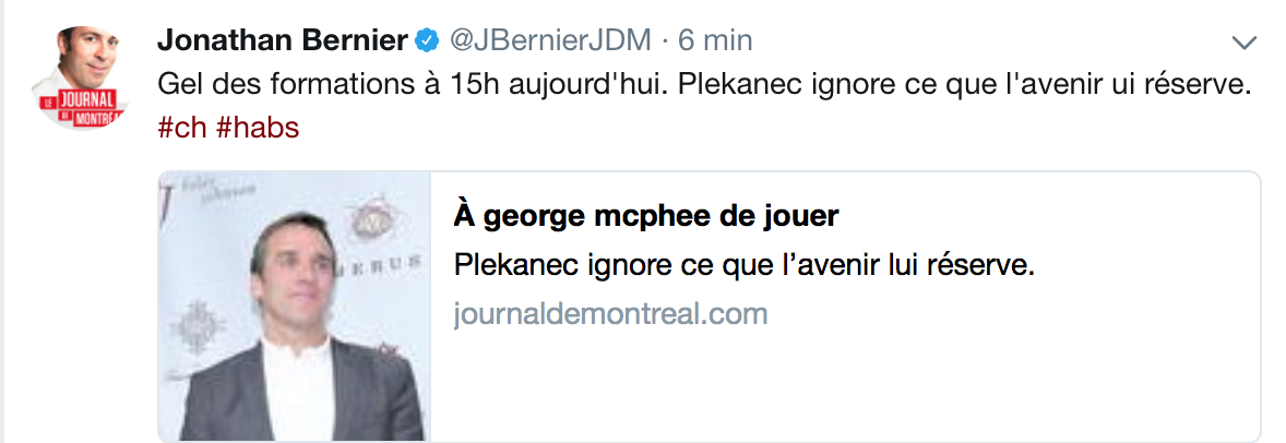 Tomas Plekanec n'aurait aucune idée...