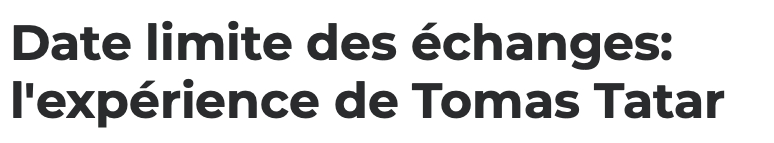 Tomas Tatar connaît bien la date limite des transactions...alors...