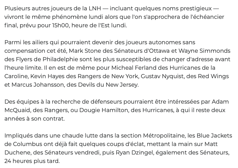 Tomas Tatar connaît bien la date limite des transactions...alors...
