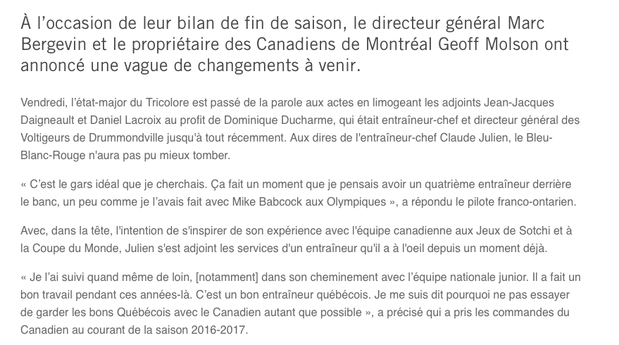 Ton gars idéal Claude Julien?