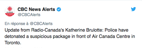 Toronto sous ALERTE TERRORISTE....