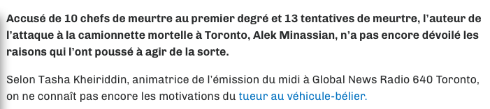 Toronto...pleure encore ses morts..