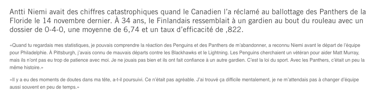 Tous les joueurs qui veulent rester à Montréal..Sont des PERDANTS...
