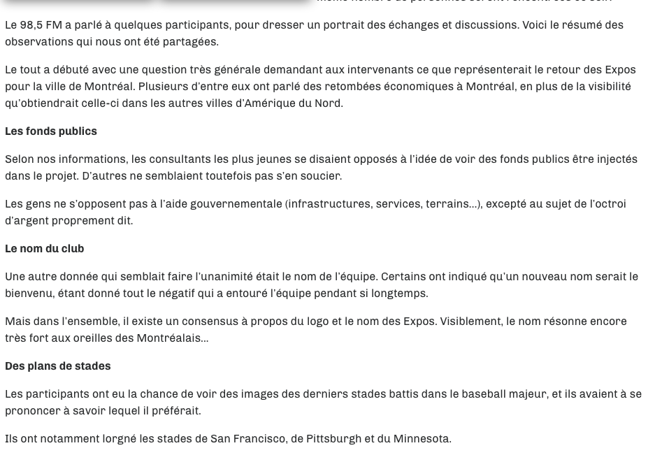 Tout ce que vous devez savoir sur le retour des Expos...