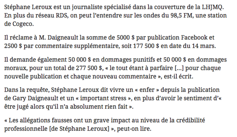 Tout le monde en parle a essayé d'avoir Stéphane Leroux...