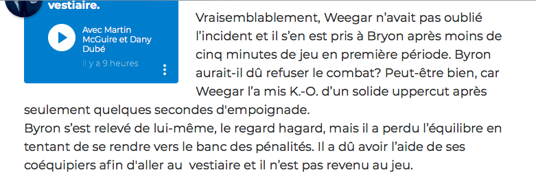Tout le monde ne parlait que d'une chose dans le vestiaire du CH...