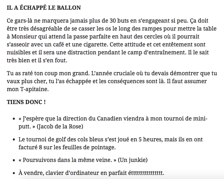 Tout le monde s'arrache l'article de Michel Beaudry qui NIAISE PATCH...