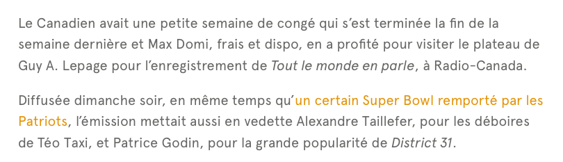 Tout le Québec... Est en AMOUR avec Max Domi.....
