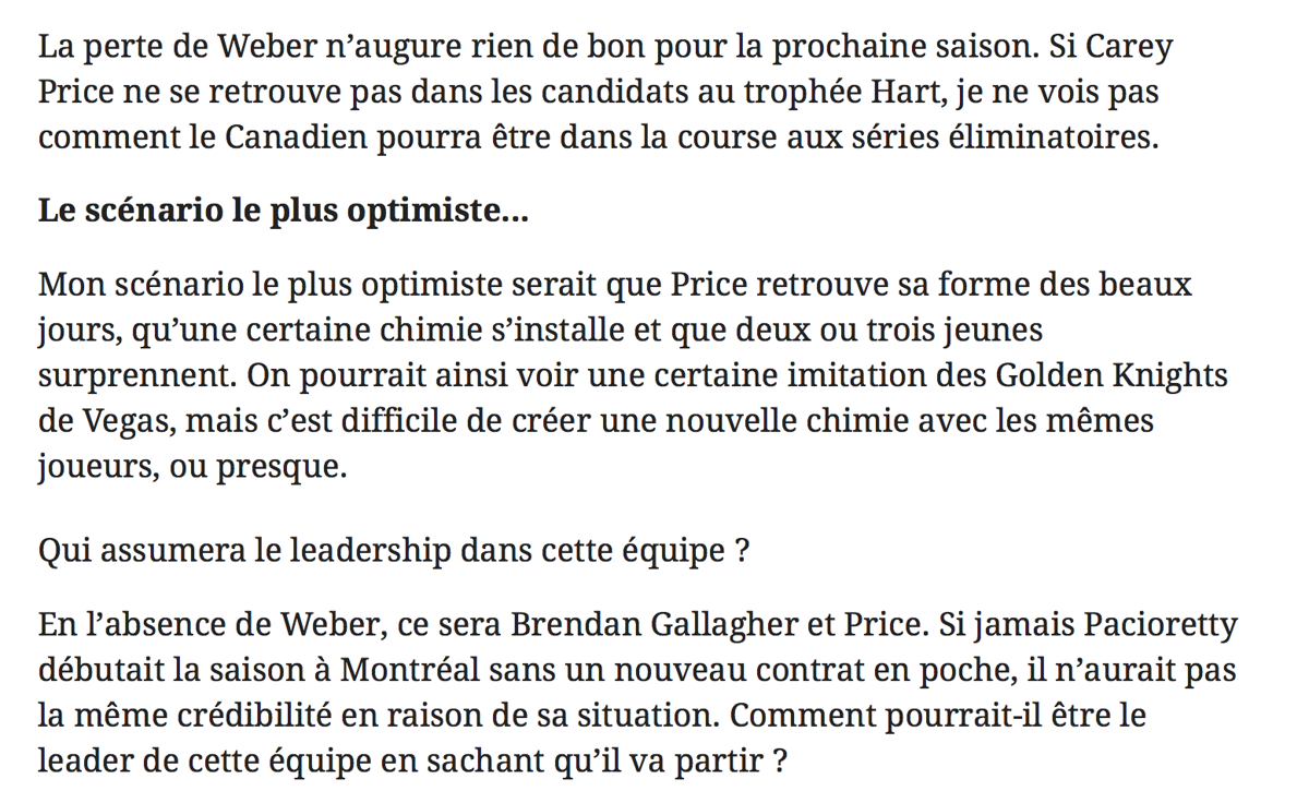 TOUTE la pression sur Carey Price...ENCORE...