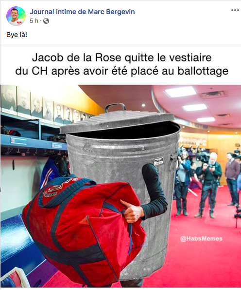 Traiter Jacob de la Rose de POUBELLE...c'est HARD..