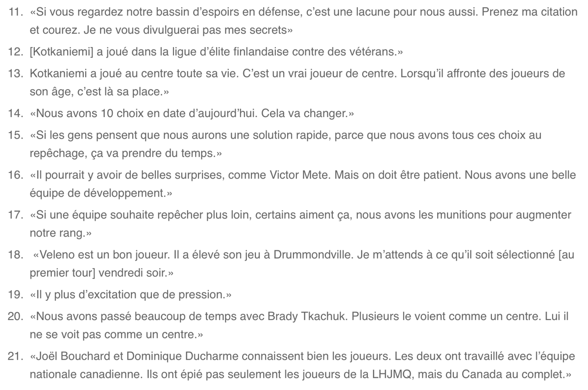 Trevor Timmins dit que le CH, va échanger des choix !!!