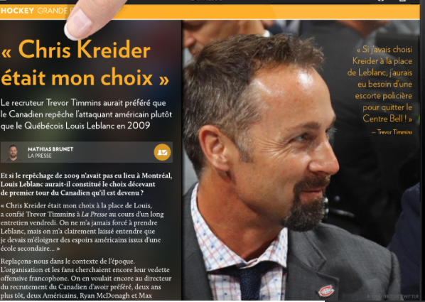  Trevor Timmins prépare sa sortie l'été prochain...