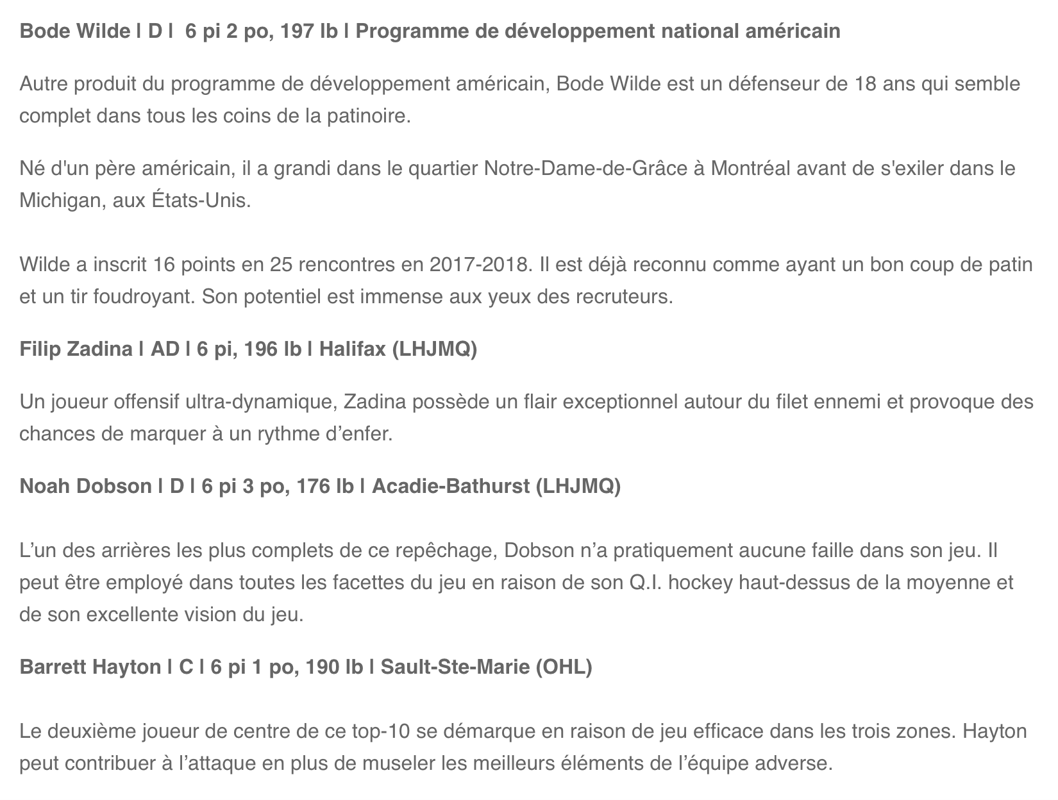 TVA SPORTS, ajoute quelques noms pour le CH...
