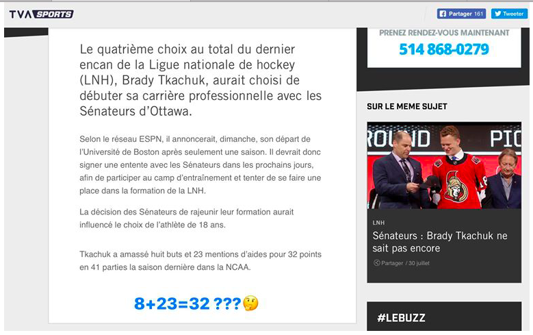 TVA Sports..Ont-ils leur secondaire 5..