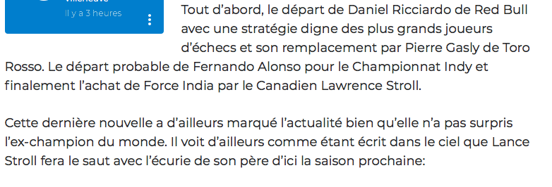 Un duo père-fils qui devient de plus en plus MALAISANT dans les paddocks....
