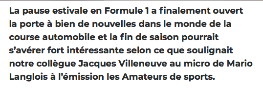 Un duo père-fils qui devient de plus en plus MALAISANT dans les paddocks....