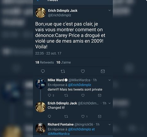 Un homme ACCUSE Carey Price de VIOL!!!!!