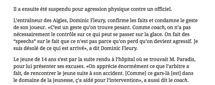 Un jeune de 14 ans...A voulu COUPER la GORGE d'un arbitre..