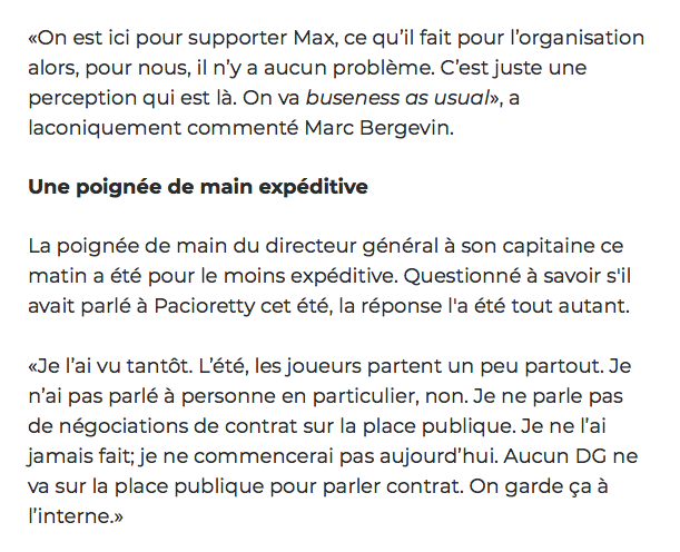 Un médiateur pour rapprocher...Max Pacioretty et Marc Bergevin...