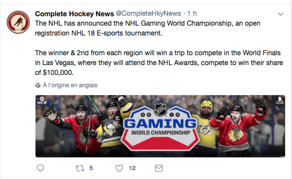 UN TOURNOIIIIIIIIII!!!!  De NHL 18!!!!!!!! INTERNATIONALE!!!!!