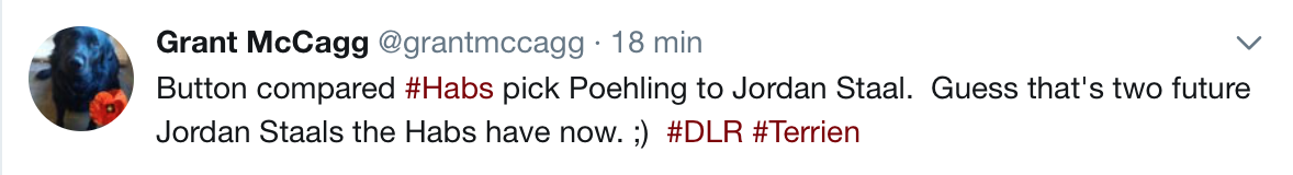 Une autre belle comparaison pour Ryan Poehling...
