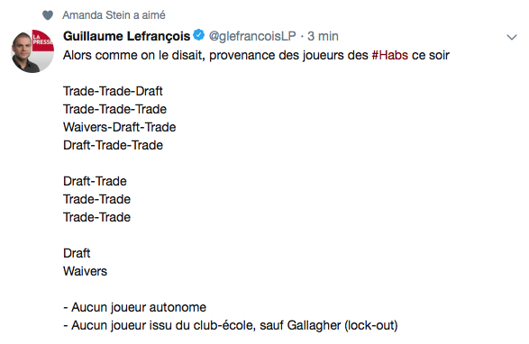 Une chance que Bergevin, fait des échanges de plombiers !!!