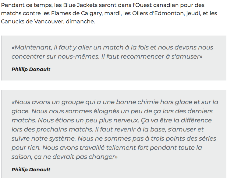 Une équipe de PERDANTS qui tente de se convaincre....