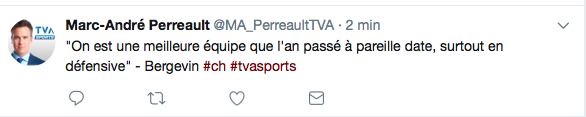 Une MEILLEURE DÉFENSIVE que l'AN DERNIER...selon le DG...