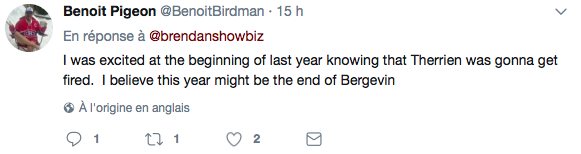 Une pensée positive pour Marc Bergevin...et...OUCH...