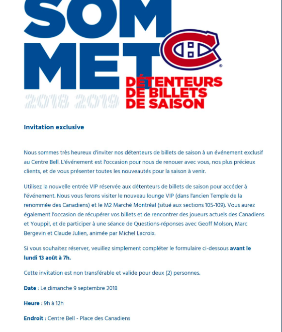 Une première sous l'ère Molson...