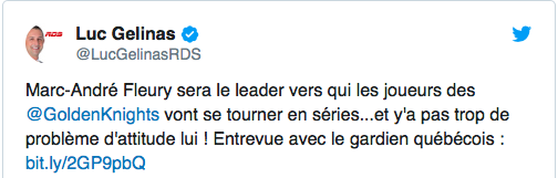 VANTER Marc-André Fleury...pour PLANTER Carey Price..