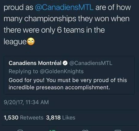 Vegas est allé trop LOIN en attaquant le CH?