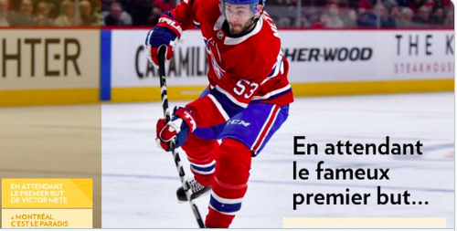 Victor Mete fait comme si ça ne le dérangeait pas...