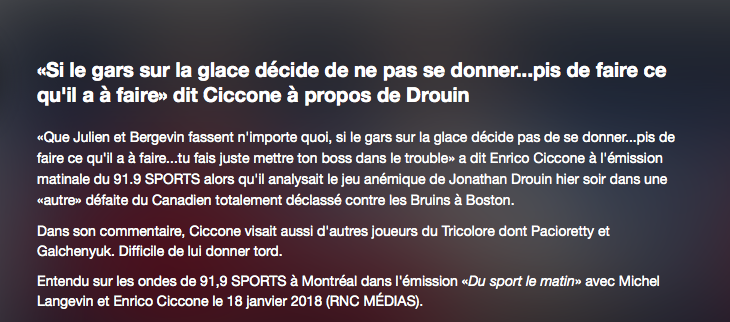 Vidéo: Jonathan Drouin...A le CORDON du COEUR qui TREMPE dans la MERDE?