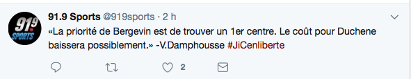 Vincent Damphousse est le PREMIER qui a affirmé que Chucky n'était pas un PREMIER CENTRE.