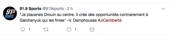 Vincent Damphousse est le PREMIER qui a affirmé que Chucky n'était pas un PREMIER CENTRE.