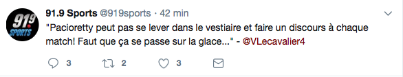 Vincent Lecavalier ne veut rien savoir d'une RECONSTRUCTION...HAHA!!!!