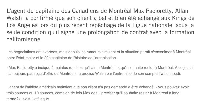Voilà pourquoi PATCH a CONGÉDIÉ Pat Brisson...pour Allan Walsh...