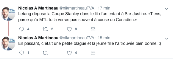 Voir qu'il y a des gens qui prennent MAL la BLAGUE de Kris Letang...