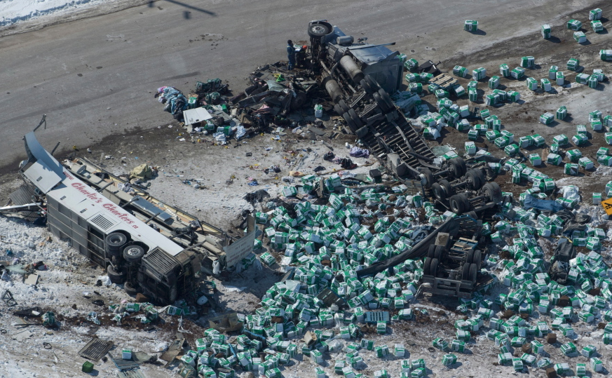 WOW...Le chauffeur de l'autobus des Broncos de Humboldt...