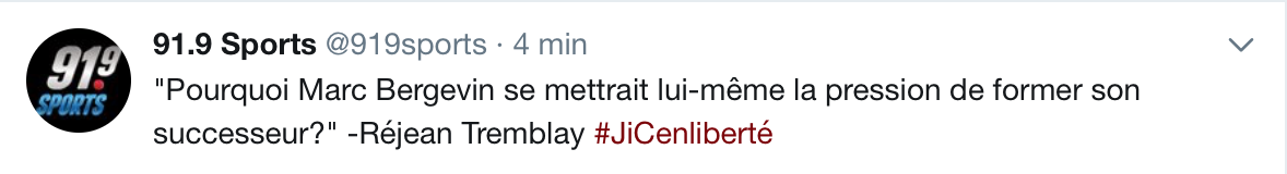 WOW...Le nom de Stéphane Quintal circule déjà à Montréal...