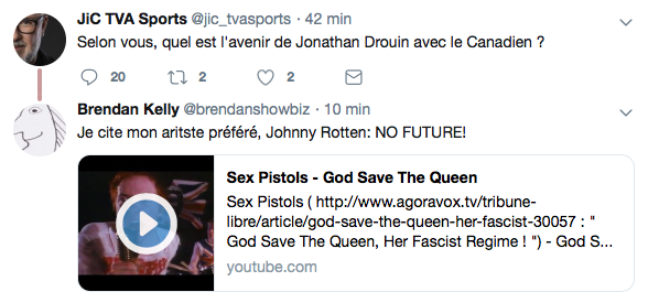 WOW...Un journaliste de la Gazette pense que Drouin...