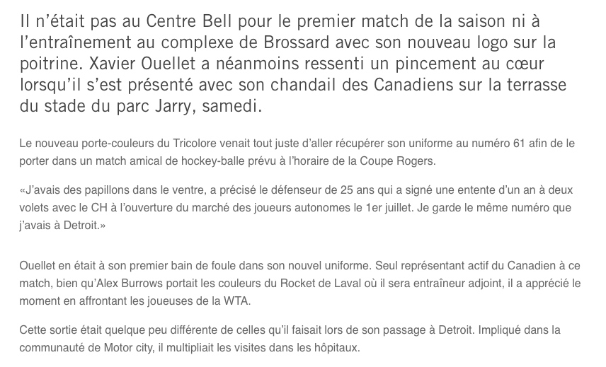 Xavier Ouellet est comme un enfant dans un magasin de BONBONS...mais...