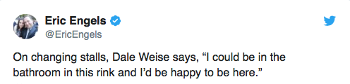 Y faut vraiment que Dale Weise se calme...
