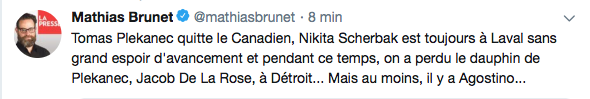 Y faut vraiment que Mathias Brunet arrête de nous casser les oreilles...